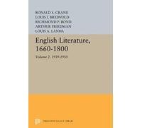 Louis A. Landa English Literature, Volume 2 (Tascabile) Princeton Legacy Library