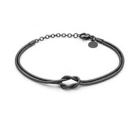 Louis Ciocchetti dal 1887 Bracciale Donna Acciaio con Nodo - Braccialetto Regolabile 16+4 cm, Maglia Fine 1,3 mm, Elegante e Minimal, Idea Regalo Natale San Valentino, Made in Italy