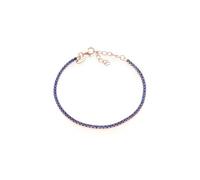 Louis Ciocchetti dal 1887 Bracciale Tennis Argento Rosato 925 con Zirconi 5A, Gioiello Elegante RegolabilenDonna, Idea Regalo Raffinata con Packaging Lusso, Qualità Made in Italy (Blu, 2mm)