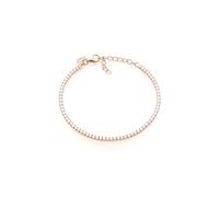 Louis Ciocchetti dal 1887 Bracciale Tennis Argento Rosato 925 con Zirconi 5A, Gioiello Elegante RegolabilenDonna, Idea Regalo Raffinata con Packaging Lusso, Qualità Made in Italy (Bianco, 2mm)