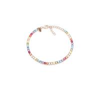 Louis Ciocchetti dal 1887 Bracciale Tennis Argento Rosato 925 con Zirconi 5A, Gioiello Elegante RegolabilenDonna, Idea Regalo Raffinata con Packaging Lusso, Qualità Made in Italy (Arcobaleno, 3mm)