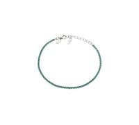 Louis Ciocchetti dal 1887 Bracciale Tennis Verde Acciaio con Zirconi 5A da 3mm, Gioiello Elegante per Donna uomo, misura regolabile 16+4cm, anallergico, Idea Regalo