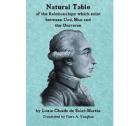 Louis Claude De Saint Martin Natural Table (Copertina rigida)
