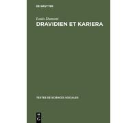 Louis Dumont Dravidien et Kariera (Copertina rigida) Textes de Sciences Sociales