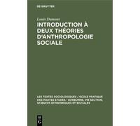 Louis Dumont Introduction à deux théories d'anthropologie soc (Copertina rigida)
