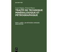 Louis Duparc Francis Pearc Les Méthodes Chimiques Qualitative (Copertina rigida)