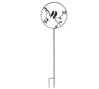 Louis Moulin Decorazione da giardino per piante e uccelli, 122 cm, motivo tagliato in metallo, vernice epossidica resistente ai raggi UV e al gelo, ideale per giardino, terrazza e aiuola