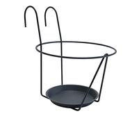 Louis Moulin Porta vaso piattino gancio antracite 25 cm