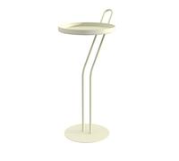 Louis Moulin Selletta Design Angula - Supporto per Piante e Tavolino Laterale - Metallo Epossidico Beige - H 52 x Ø 23 cm - Interno/Esterno - Fabbricato in Francia