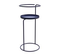 Louis Moulin Selletta Design Cylindra - Supporto per Piante Rotondo e Tavolino Laterale - Metallo Epossidico Blu - H 55 x Ø 23 cm - Interno/Esterno - Fabbricato in Francia