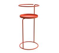 Louis Moulin Selletta Design Cylindra - Supporto per Piante Rotondo e Tavolino Laterale - Metallo Epossidico Terracotta - H 55 x Ø 23 cm - Interno/Esterno - Fabbricato in Francia