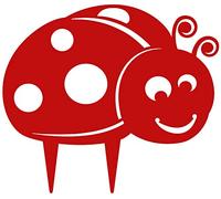 Louis Moulin Statuetta da puntura Coccinella Rosso 21x33 cm 4252 - Made in France