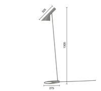 Louis Poulsen AJ design piantana grigia Louis Poulsen