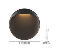 Louis Poulsen applique a LED Flindt, nero 2.700 K Ø 40 cm Louis Poulsen