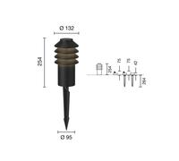 Louis Poulsen Bysted, 25 cm, 4.000 K, picchetto, nero Louis Poulsen
