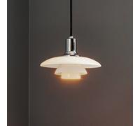 Louis Poulsen Lampada a sospensione PH 2/1, Ø 20 cm, cromo, vetro Louis Poulsen