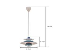 Louis Poulsen Lampada a sospensione PH 5 300, blu, 30 cm Louis Poulsen