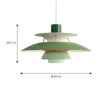 Louis Poulsen PH 5, lampada a sospensione verde Louis Poulsen