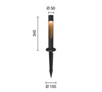 Louis Poulsen lampioncino da terra Flindt, 840, nera, presa di terra 24V Louis Poulsen