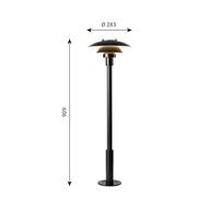 Louis Poulsen lampione PH 3-2 1/2, nero, 91 cm acciaio inox Louis Poulsen