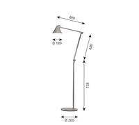 Louis Poulsen NJP LED terra 3.000 K grigio chiaro Louis Poulsen