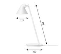 Louis Poulsen NJP Mini lampada LED tavolo bianco Louis Poulsen