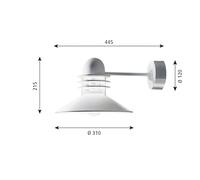 Louis Poulsen Nyhavn applique da esterni bianco 5743200104