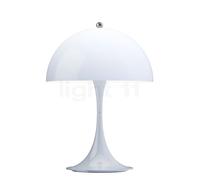 Louis Poulsen Panthella Portable Lampada ricaricabile LED, paralume opalino blu pallido - piede blu pallido - 25 cm