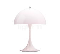 Louis Poulsen Panthella Portable Lampada ricaricabile LED, paralume opalino rosa pallido - piede rosa pallido - 25 cm