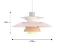 Louis Poulsen PH 5 Lampada a sospensione, blu/rosa/pesca