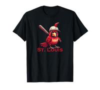 Louis The Cardinal Retro Baseball Vintage Sport Fan Maglietta