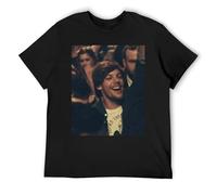 Louis Tomlinson Athletic Muscle Fit Tee Maglietta a maniche corte in cotone elasticizzato per palestra e allenamento, Nero , M