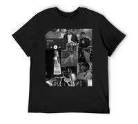 Louis Tomlinson Athletic Raglan Tee Maglietta sportiva a maniche corte in misto cotone con maniche a contrasto, Nero , XXL