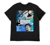 Louis Tomlinson Comfort Colors Pocket Tee Cotone Lavato Manica Corta con Tasca sul Petto, Nero , S