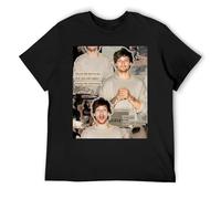 Louis Tomlinson Comfort Colors Slub Tee Tessuto Cotone Manica Corta Casual, Nero , S