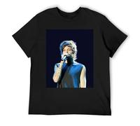 Louis Tomlinson Extended Cut Fashion Tee Longline Cotone Manica Corta Statement, Nero , XXL