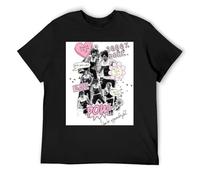 Louis Tomlinson Longline Street Fashion - Maglietta a maniche corte in cotone, taglio esteso, Nero , XXL