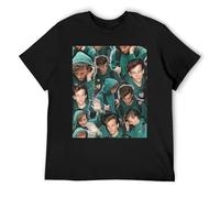 Louis Tomlinson - Maglietta a maniche corte in cotone con stampa tipografica, per stile urbano, Nero , XL