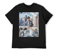 Louis Tomlinson Quickdry - Maglietta da corsa leggera a maniche corte anti-umidità, Nero , L
