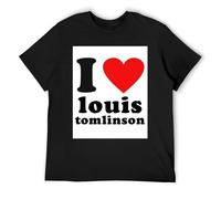 Louis Tomlinson Sustainable Organic Tee GOTS Certified Cotton Short Sleeve EcoConscious Top, Nero , XXL