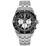 LOUIS XVI Destrier 3220 - Ø 43 mm - orologio da uomo - cronografo - impermeabile - cinturino argento - quadrante nero, argento