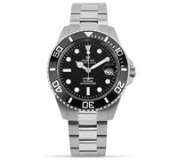 LOUIS XVI Le Baron Automatico 3120 - Ø 41 mm - Orologio da uomo - Impermeabile - Cinturino Argento - Quadrante Nero - Orologio automatico, argento