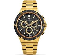 LOUIS XVI Le Monarque Orologio da uomo cronografo 42 mm movimento al quarzo svizzero cinturino in acciaio inossidabile quadrante oro nero carbonio 1211