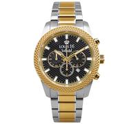 LOUIS XVI Mirage 3340 - Ø 43 mm - Orologio da uomo - cronografo - impermeabile - bracciale bicolore argento oro - quadrante nero, Bicolore argento oro