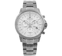 LOUIS XVI Palais Royale 2.0 1821 - Ø 43 mm - Orologio da uomo - Impermeabile - Bracciale Argento - Quadrante ICY Silver con diamanti - Movimento al quarzo svizzero