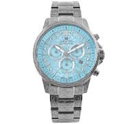 LOUIS XVI Palais Royale 2.0 1823 - Ø 43 mm - orologio da uomo - impermeabile - bracciale argento - quadrante bambino blu con diamanti - movimento al quarzo svizzero