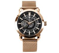 LOUIS XVI Versailles 2.0 Automatico 1910 - Ø 43,5 mm - Orologio da uomo - Impermeabile - Orologio scheletrico - Cinturino oro rosa - Quadrante nero - Orologio automatico, oro rosa