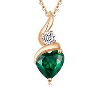 LOUISA SECRET Collana Donna Regalo per Lei Pendente Cuore Infinito da Donna in Argento Sterling 925 con Pietra Portafortuna 316L Acciaio Inox Collana con Cuore di Fiamma per Mamma,Amica
