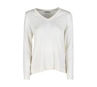 louise doro Pullover donna in maglia con scollo a V - bianco