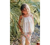 Louise Misha Top Riha White & Gold Stripes Taglia: 12M | Camicie Outlet | kids | Bianco
